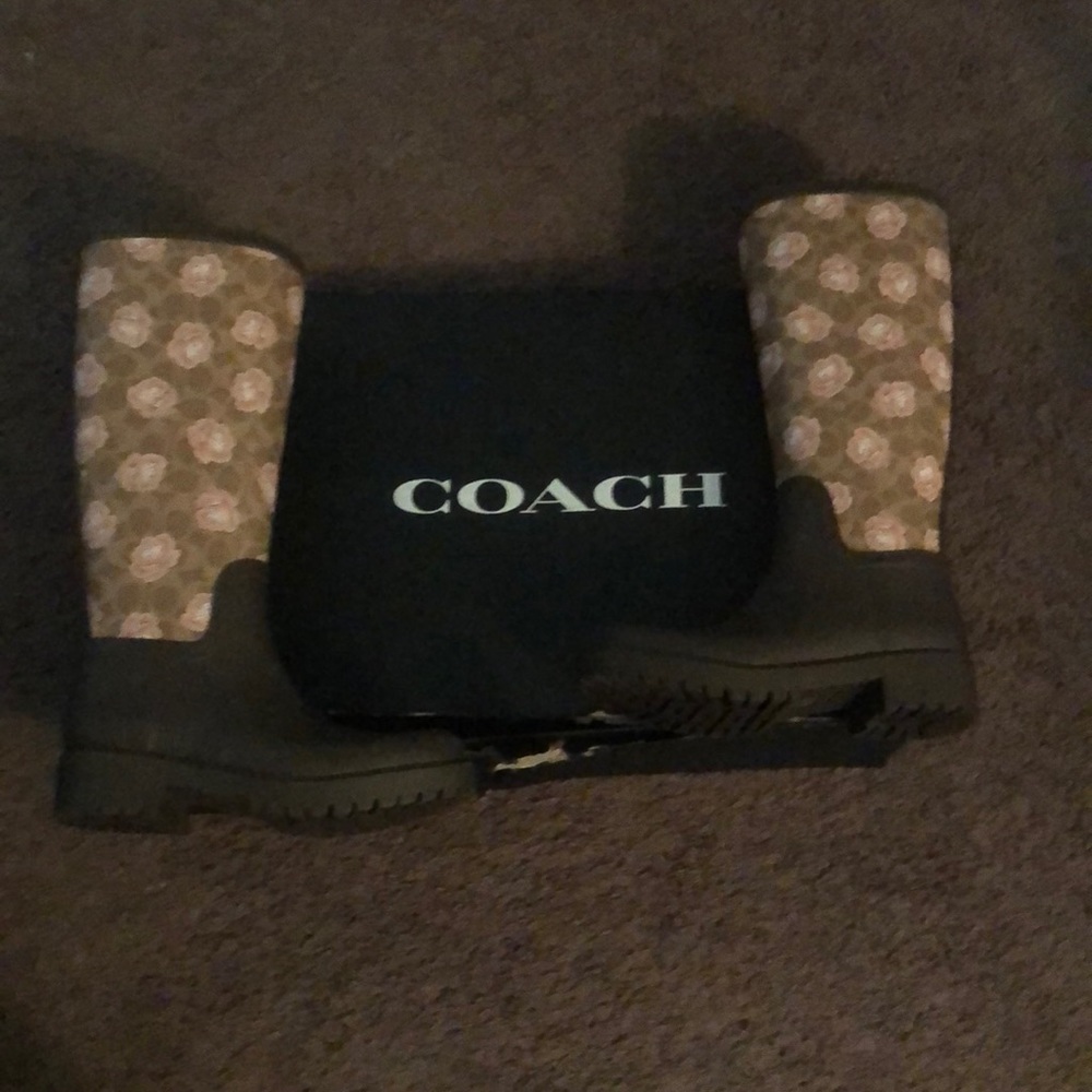 Coach rainboots  size 8